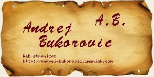 Andrej Bukorović vizit kartica